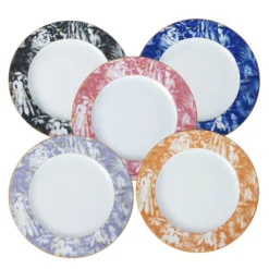 12 Pack Break Resistant Porcelain Dinner Plates, Microwave Safe Plates With Vintage Art Nouveau Rim 11" 22 12 Pack Break Resistant Porcelain Dinner Plates, Microwave Safe Plates With Vintage Art Nouveau Rim 11" -Home Decor Promotional Store PLTE VRTX001 BK 01.progressive 6bff0a19 a338 4f57 8e3a e54c75822ed2