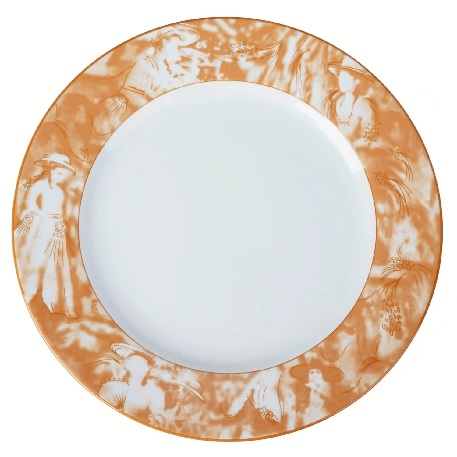 12 Pack Break Resistant Porcelain Dinner Plates, Microwave Safe Plates With Vintage Art Nouveau Rim 11" 16 12 Pack Break Resistant Porcelain Dinner Plates, Microwave Safe Plates With Vintage Art Nouveau Rim 11" - Image 16
