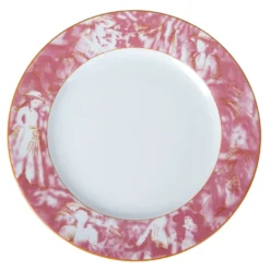 12 Pack Break Resistant Porcelain Dinner Plates, Microwave Safe Plates With Vintage Art Nouveau Rim 11" 39 12 Pack Break Resistant Porcelain Dinner Plates, Microwave Safe Plates With Vintage Art Nouveau Rim 11" -Home Decor Promotional Store PLTE VRTX001 PK 99