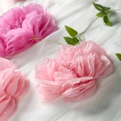 6 Pack Giant Paper Flowers Peony Assorted Sizes - 12" | 16" | 20" -Home Decor Promotional Store POM FLO03 1220 046 D01