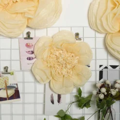 6 Pack Giant Paper Flowers Peony Assorted Sizes - 12" | 16" | 20" -Home Decor Promotional Store POM FLO03 1220 IVR D03