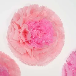 6 Multi Size Pack | Carnation 3D Wall Flowers Giant Tissue Paper Flowers - 12",16",20" -Home Decor Promotional Store POM FLO04 1220 046 D21