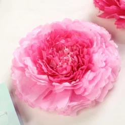6 Multi Size Pack | Carnation 3D Wall Flowers Giant Tissue Paper Flowers - 12",16",20" -Home Decor Promotional Store POM FLO04 1220 PINK D11