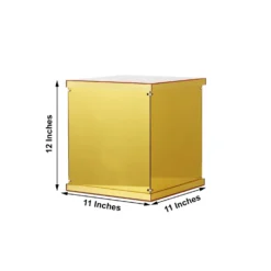 12" Acrylic Pedestal Risers - Acrylic Display Boxes With Interchangeable Lid And Base -Home Decor Promotional Store PROP BOX 001 12 GOLD 98