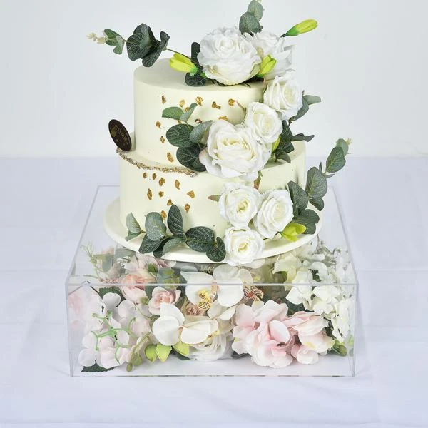 Acrylic Cake Box Stand, Plastic Display Box Pedestal Riser With Hollow Bottom 14"x14" 9 Acrylic Cake Box Stand, Plastic Display Box Pedestal Riser With Hollow Bottom 14"x14" - Image 9