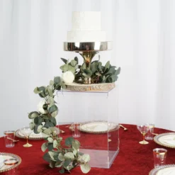 16" Acrylic Pedestal Risers - Acrylic Display Boxes With Interchangeable Lid And Base -Home Decor Promotional Store PROP BOX 001 16 CLR 01