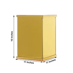 16" Acrylic Pedestal Risers - Acrylic Display Boxes With Interchangeable Lid And Base -Home Decor Promotional Store PROP BOX 001 16 GOLD 98