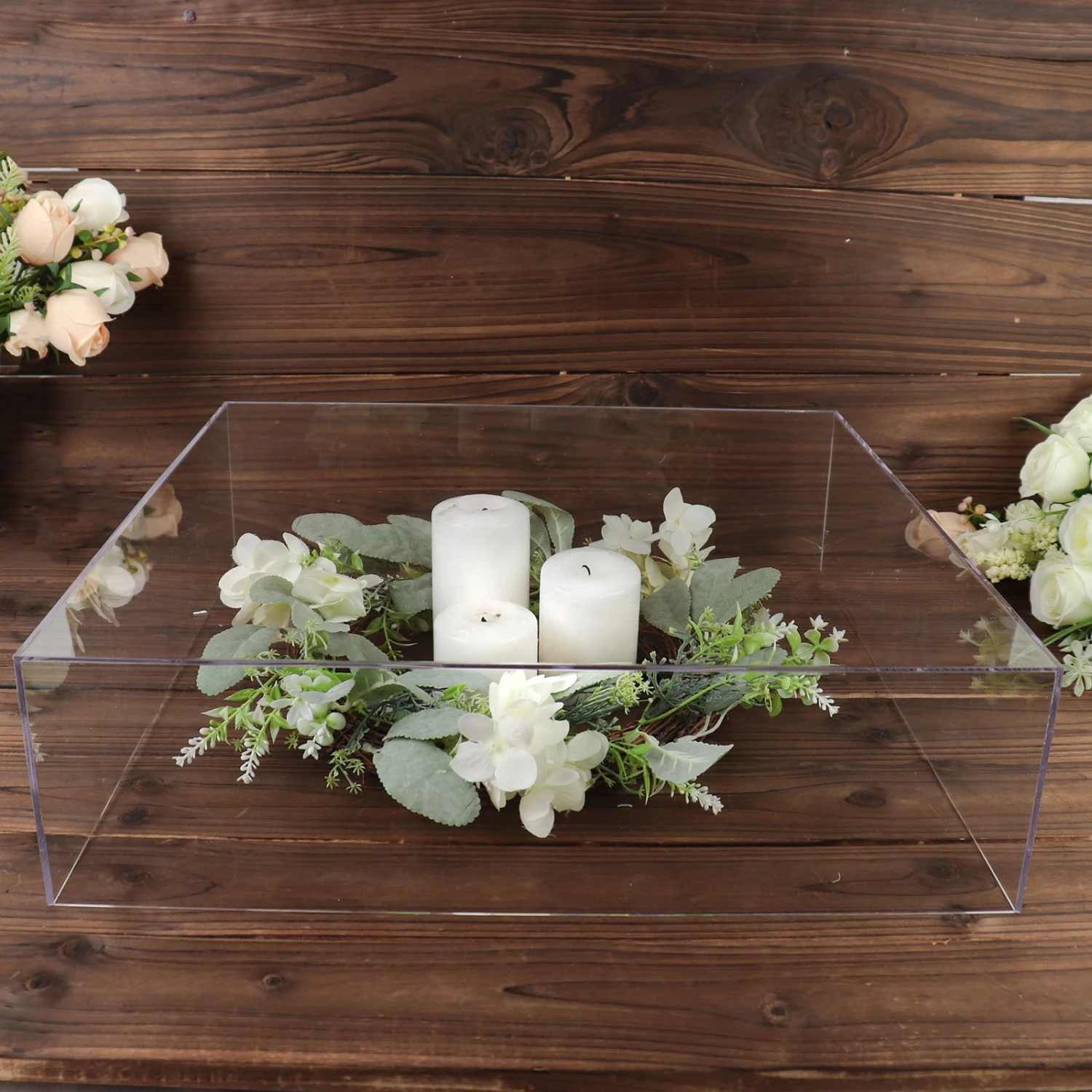 Acrylic Cake Box Stand, Display Box Pedestal Riser With Hollow Bottom 18"x18" 9 Acrylic Cake Box Stand, Display Box Pedestal Riser With Hollow Bottom 18"x18" - Image 9