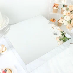 Acrylic Cake Box Stand, Display Box Pedestal Riser With Hollow Bottom 18"x18" 30 Acrylic Cake Box Stand, Display Box Pedestal Riser With Hollow Bottom 18"x18" -Home Decor Promotional Store PROP BOX 001 1818 SILV D01