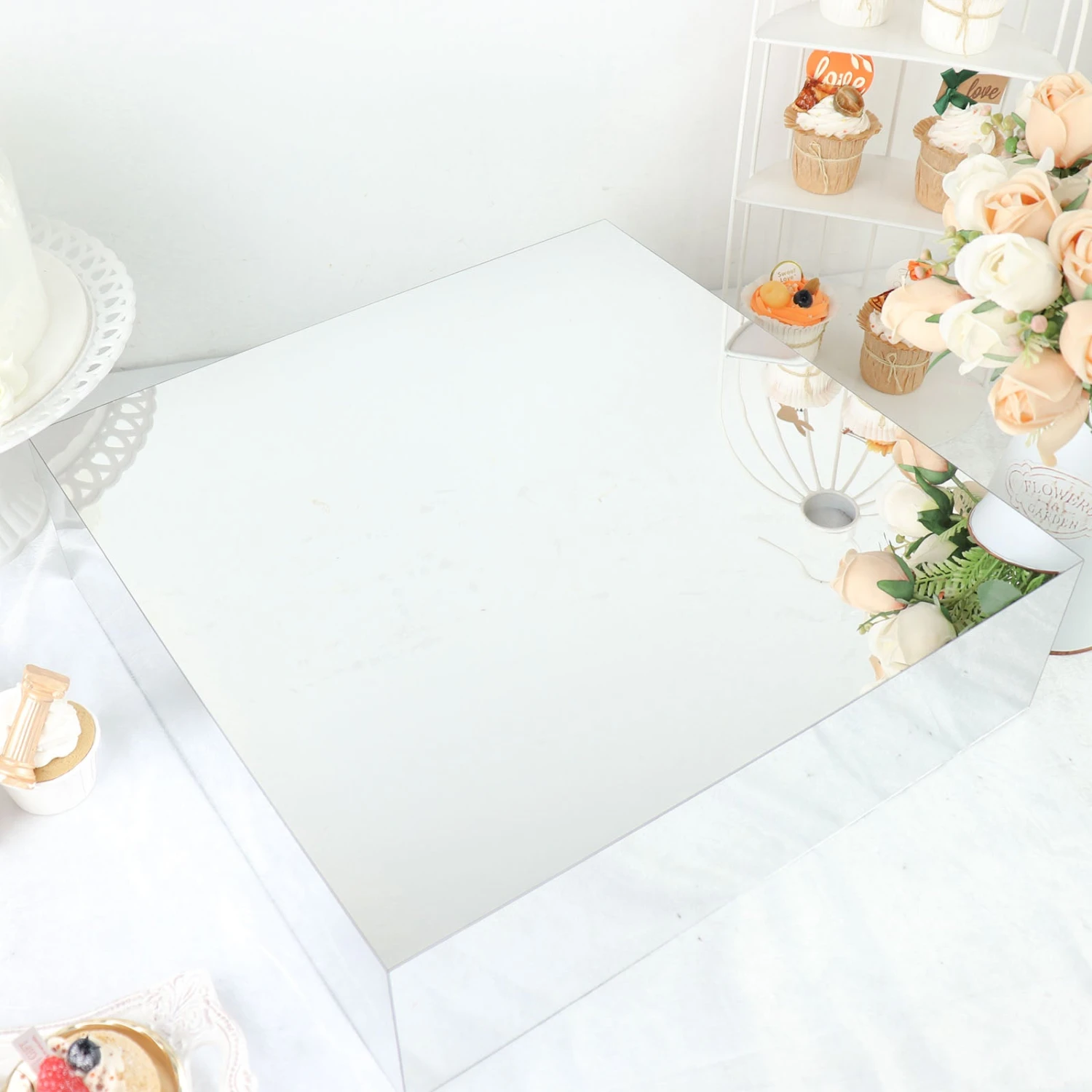 Acrylic Cake Box Stand, Display Box Pedestal Riser With Hollow Bottom 18"x18" 14 Acrylic Cake Box Stand, Display Box Pedestal Riser With Hollow Bottom 18"x18" - Image 14