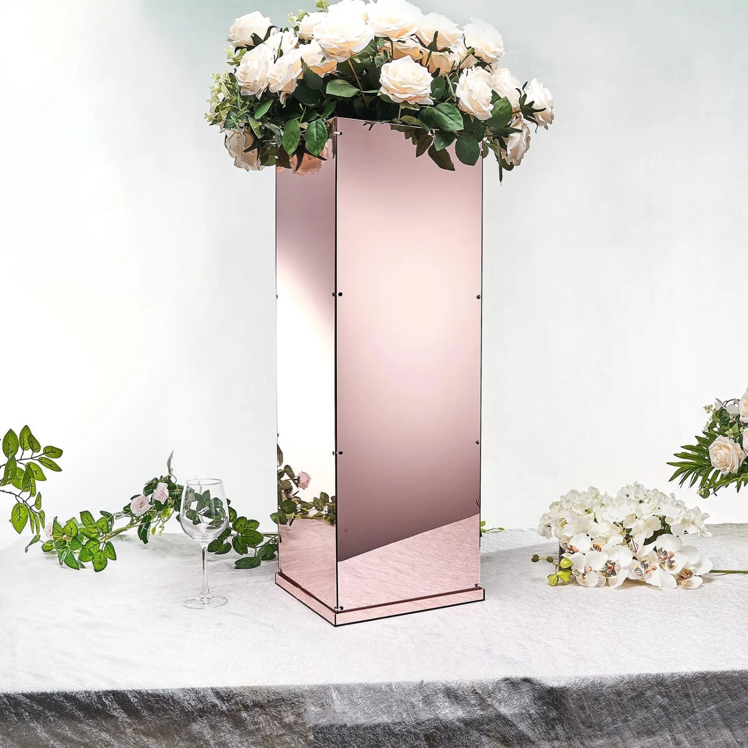 Acrylic Pedestal Risers, Display Box With Interchangeable Lid And Base 32" 1 Acrylic Pedestal Risers, Display Box With Interchangeable Lid And Base 32"