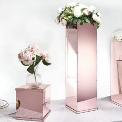 Floor Standing Acrylic Pedestal Riser, Display Box With Interchangeable Lid And Base 40" -Home Decor Promotional Store PROP BOX 001 40 054 D05