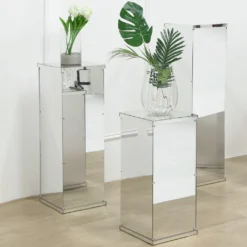 Floor Standing Acrylic Pedestal Riser, Display Box With Interchangeable Lid And Base 40" -Home Decor Promotional Store PROP BOX 001 40 SILV D01 f701bf42 ca0b 4dab af30 1128dfd7be15