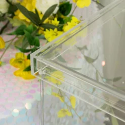 46"x12" Clear Plexiglass Connector Plate For Rectangular Pillar Pedestal Stands, 4mm Thick Acrylic Table Top Bridge With Protective Film -Home Decor Promotional Store PROP BOX 001 B2 45 CLR D01
