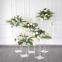 Clear Acrylic Floor Vase Flower Stands With Mirror Base, Pedestal Columns -Home Decor Promotional Store PROP BOX 003 24 CLR D17.progressive 51f823bb 6efd 4735 bc0a 7e290b3f0560