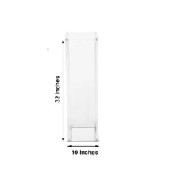 Clear Acrylic Floor Vase Flower Stands With Mirror Base, Pedestal Columns -Home Decor Promotional Store PROP BOX 003 32 CLR 98