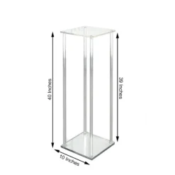 Clear Acrylic Floor Vase Flower Stand With Mirror Base, Pedestal Columns -Home Decor Promotional Store PROP BOX 003 40 CLR 98.progressive d2cba36b 5088 465c a3fd 1866c138f55b