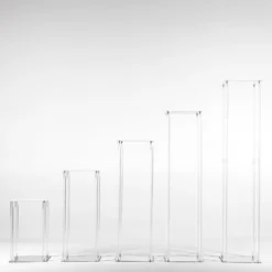 Clear Acrylic Floor Vase Flower Stand With Mirror Base, Pedestal Columns -Home Decor Promotional Store PROP BOX 003 40 CLR D06