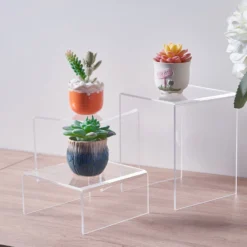 Set Of 4 | Clear Acrylic Shelf Riser Set, Plastic Display Stands - Assorted Size -Home Decor Promotional Store PROP BOX 004 SET CLR D04.progressive 5f4fbe5a 2968 457b 981a 400f83000d4b