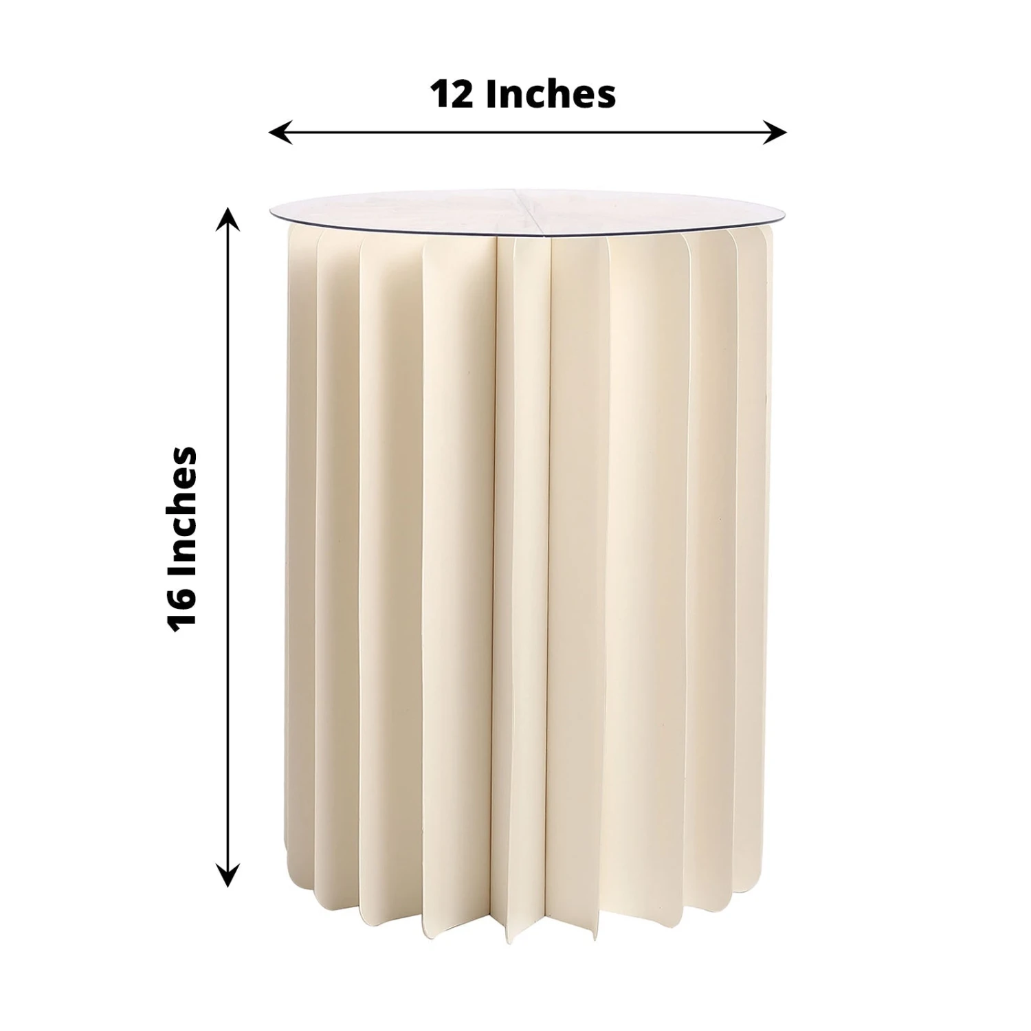Ivory Cylinder Pillar Pedestal Stand, Display Column Stand With Top Plate 10 Ivory Cylinder Pillar Pedestal Stand, Display Column Stand With Top Plate - Image 10