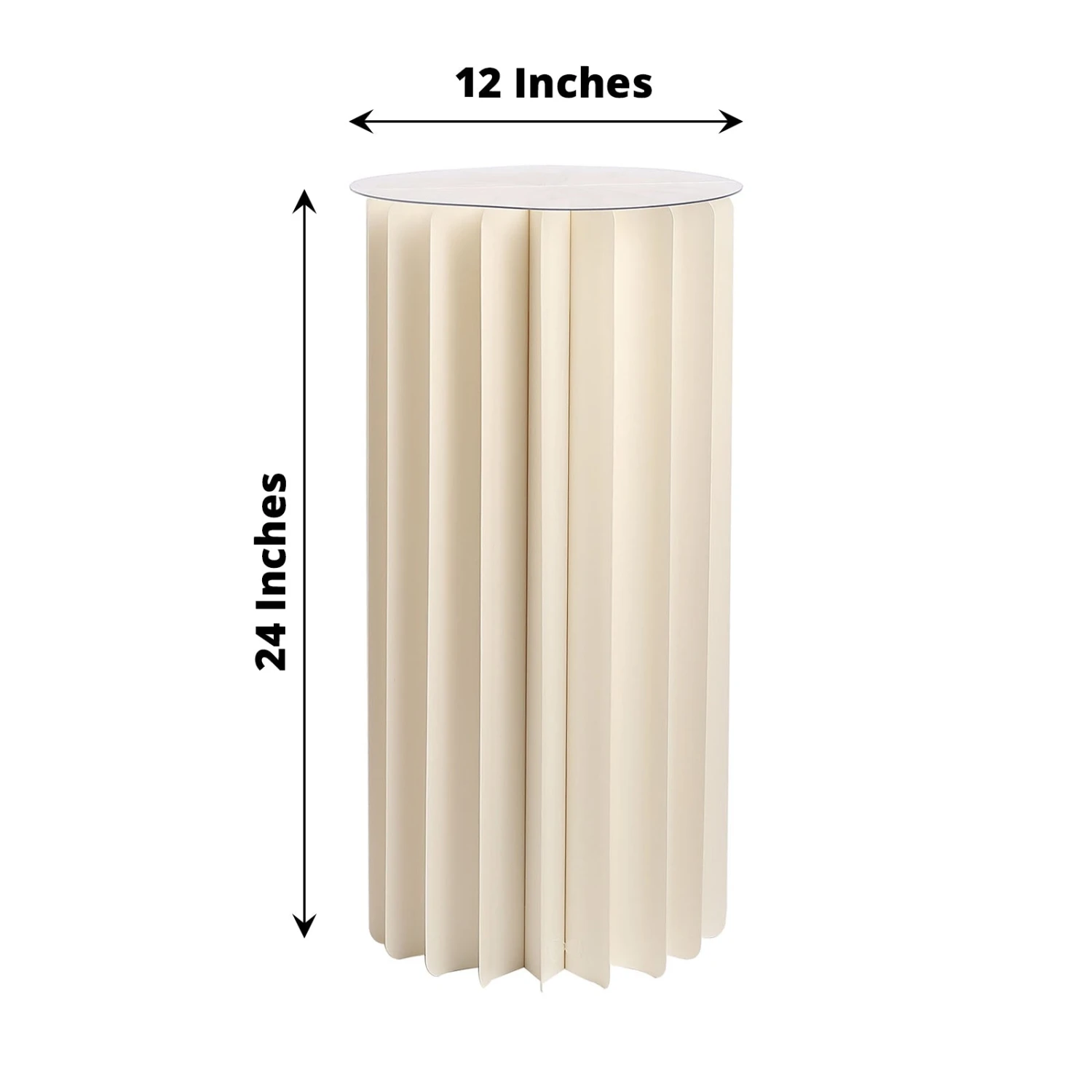 Ivory Cylinder Pillar Pedestal Stand, Display Column Stand With Top Plate 14 Ivory Cylinder Pillar Pedestal Stand, Display Column Stand With Top Plate - Image 14