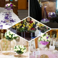 4 Pack Clear Plastic Champagne Glass Flower Vases With Fillable Stems, Table Centerpieces 18" Long Stem -Home Decor Promotional Store PROP CUPK 001 EBC2.progressive 65bbbdcf 206b 496a b6f6 5a31dc1e6dc6