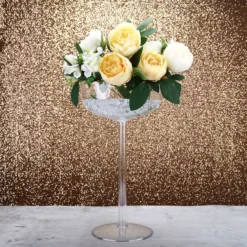4 Pack Clear Plastic Champagne Glass Flower Vases With Fillable Stems, Table Centerpieces 18" Long Stem -Home Decor Promotional Store PROP CUPK 001 02.progressive cc60b240 2485 4464 9b40 34576b38671a