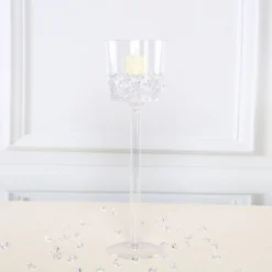 4 Pack Clear Plastic Cylinder Wine Cup Flower Vases, Table Centerpieces 18" Long Stem -Home Decor Promotional Store PROP CUPK 004 D01 0d5dd165 6620 423f 9674 b3b5be5d43df