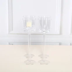 4 Pack Clear Plastic Cylinder Wine Cup Flower Vases, Table Centerpieces 18" Long Stem -Home Decor Promotional Store PROP CUPK 004 D06 ed911441 942c 4843 86b3 00b0d0b4b8b8