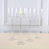 4 Pack Clear Plastic Cylinder Wine Cup Flower Vases, Table Centerpieces 18" Long Stem
