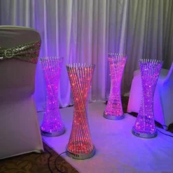 2FT Color Changing LED Spiral Metal Tower Columns