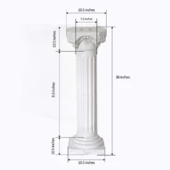 4 Pack | 34" White Height Adjustable Empirical Roman Inspired Pedestal Column Plant Stand - PVC 17 4 Pack | 34" White Height Adjustable Empirical Roman Inspired Pedestal Column Plant Stand - PVC -Home Decor Promotional Store PROP ROMA 04 98