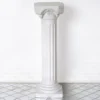 4 Pack | 34" White Height Adjustable Empirical Roman Inspired Pedestal Column Plant Stand - PVC