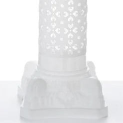 4 Pack | 42" White Height Adjustable Artistic Venetian Roman Wedding Inspired Pedestal Column Plant Stand - PVC -Home Decor Promotional Store PROP ROMA 05 D03