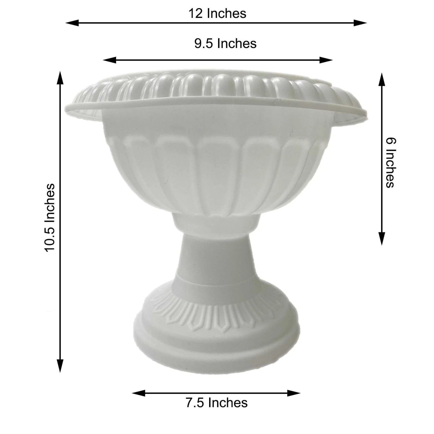 4 Pack | 11" Off White Crafted All Weather Roman Inspired Pedestal Column Flower Plant Stand Pot - PVC 9 4 Pack | 11" Off White Crafted All Weather Roman Inspired Pedestal Column Flower Plant Stand Pot - PVC - Image 9