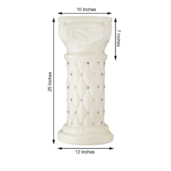 2 Pack | White Crystal Beaded Pedestal Stand | French Inspired Pillar With 10mm Crystal Studs - 25" Tall PVC 19 2 Pack | White Crystal Beaded Pedestal Stand | French Inspired Pillar With 10mm Crystal Studs - 25" Tall PVC -Home Decor Promotional Store PROP ROMA 11 98.progressive b1ef3d8d 7678 45c0 a801 20751ab22b66