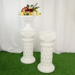 2 Pack | White Crystal Beaded Pedestal Stand | French Inspired Pillar With 10mm Crystal Studs - 25" Tall PVC 12 2 Pack | White Crystal Beaded Pedestal Stand | French Inspired Pillar With 10mm Crystal Studs - 25" Tall PVC -Home Decor Promotional Store PROP ROMA 11 D02.progressive b3700a0a e2ef 466f 94dd 1281f0021721