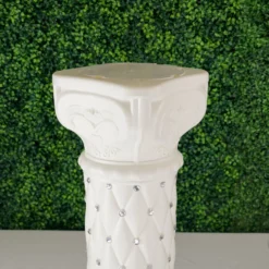 2 Pack | White Crystal Beaded Pedestal Stand | French Inspired Pillar With 10mm Crystal Studs - 25" Tall PVC 17 2 Pack | White Crystal Beaded Pedestal Stand | French Inspired Pillar With 10mm Crystal Studs - 25" Tall PVC -Home Decor Promotional Store PROP ROMA 11 D03.progressive 45cbee94 a474 4a05 8489 2eeb721fabf6