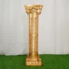4 Pack | Gold Crafted Venetian Inspired Pedestal Stand | Plant Pillar - 40" Tall PVC