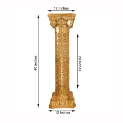 4 Pack | Gold Crafted Venetian Inspired Pedestal Stand | Plant Pillar - 40" Tall PVC -Home Decor Promotional Store PROP ROMA 25 98.progressive 5815aeb1 96c2 4b8e b552 18f025ba0551