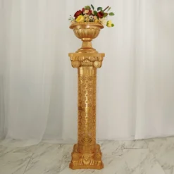 4 Pack | Gold Crafted Venetian Inspired Pedestal Stand | Plant Pillar - 40" Tall PVC -Home Decor Promotional Store PROP ROMA 25 D02 1.progressive ce13c9b8 77cd 42b2 9c5e d672eddcbacf