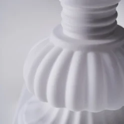 2 Pack | 20" White Urn Planter, Floral Pedestal Flower Pot Plant Stand - PVC -Home Decor Promotional Store PROP ROMA 30 D06