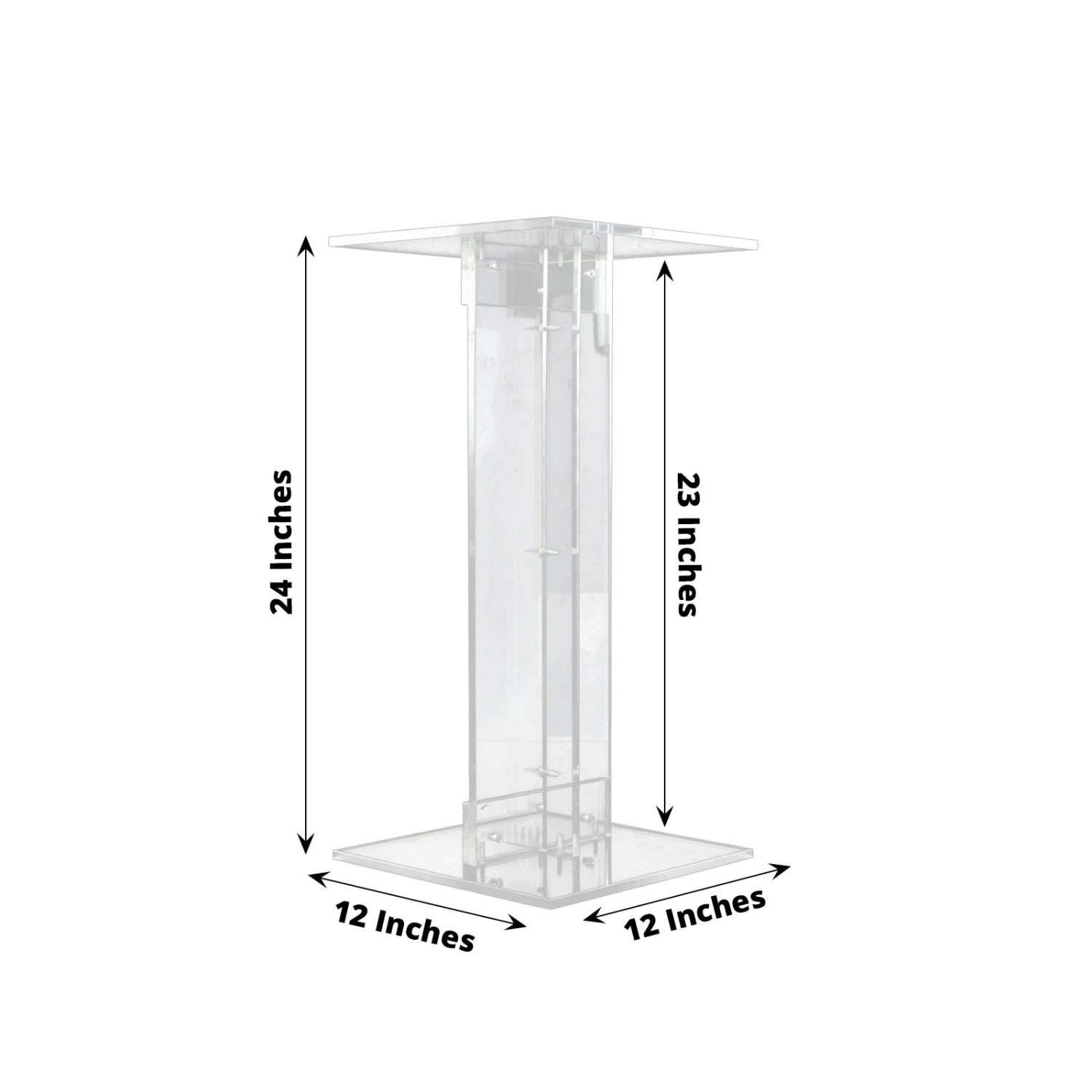 Heavy Duty Acrylic Display Stands With Square Bases, Clear Plexiglass Flower Pedestal Stand - 10mm Thick 20 Heavy Duty Acrylic Display Stands With Square Bases, Clear Plexiglass Flower Pedestal Stand - 10mm Thick - Image 20