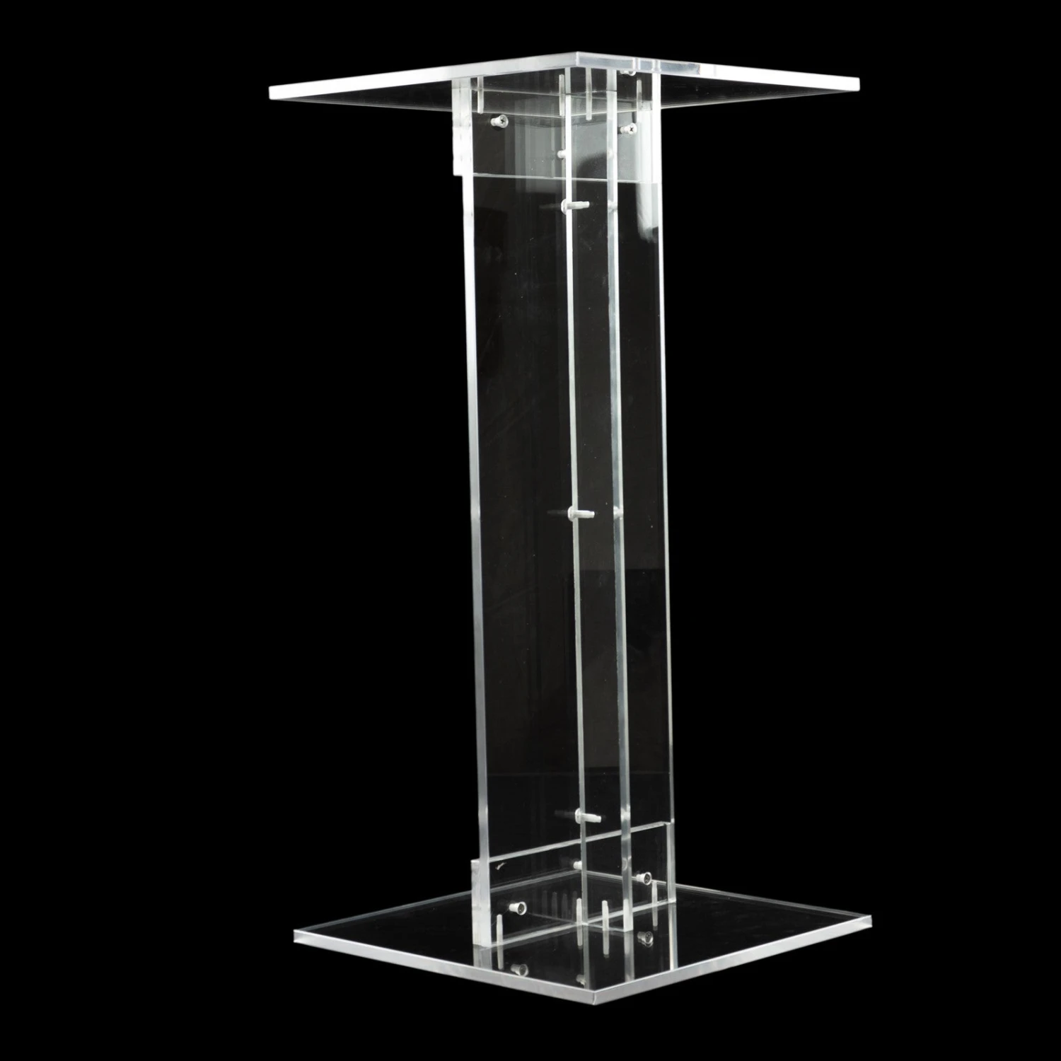 Heavy Duty Acrylic Display Stands With Square Bases, Clear Plexiglass Flower Pedestal Stand - 10mm Thick 5 Heavy Duty Acrylic Display Stands With Square Bases, Clear Plexiglass Flower Pedestal Stand - 10mm Thick - Image 5