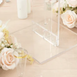 Heavy Duty Acrylic Display Stands With Square Bases, Clear Plexiglass Flower Pedestal Stand - 10mm Thick 37 Heavy Duty Acrylic Display Stands With Square Bases, Clear Plexiglass Flower Pedestal Stand - 10mm Thick -Home Decor Promotional Store PROP STND 001 24 CLR D02