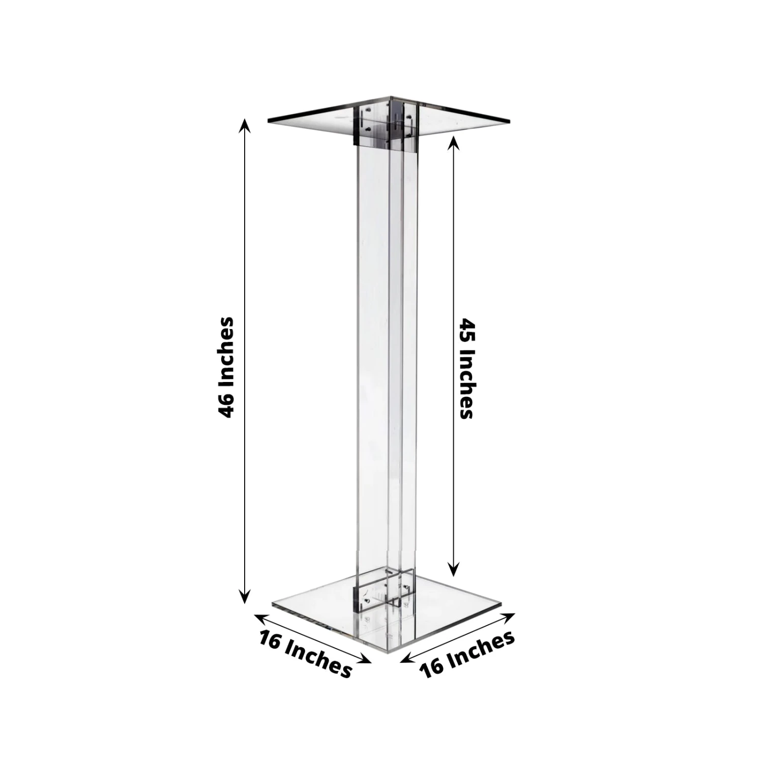 Heavy Duty Acrylic Display Stands With Square Bases, Clear Plexiglass Flower Pedestal Stand - 10mm Thick 10 Heavy Duty Acrylic Display Stands With Square Bases, Clear Plexiglass Flower Pedestal Stand - 10mm Thick - Image 10