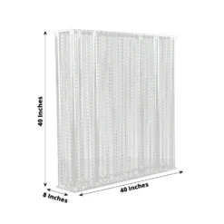 40"x40" Heavy Duty Acrylic Rectangular Centerpiece Stand With Pre-chained Hanging Crystal Beads, Clear Tabletop Or Floor Standing Flower Pedestal Stand With 10mm Thick Plexiglass Plate 23 40"x40" Heavy Duty Acrylic Rectangular Centerpiece Stand With Pre-chained Hanging Crystal Beads, Clear Tabletop Or Floor Standing Flower Pedestal Stand With 10mm Thick Plexiglass Plate -Home Decor Promotional Store PROP STND 4040B CLR 98