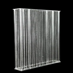 40"x40" Heavy Duty Acrylic Rectangular Centerpiece Stand With Pre-chained Hanging Crystal Beads, Clear Tabletop Or Floor Standing Flower Pedestal Stand With 10mm Thick Plexiglass Plate 20 40"x40" Heavy Duty Acrylic Rectangular Centerpiece Stand With Pre-chained Hanging Crystal Beads, Clear Tabletop Or Floor Standing Flower Pedestal Stand With 10mm Thick Plexiglass Plate -Home Decor Promotional Store PROP STND 4040B CLR D04