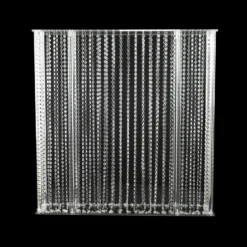 40"x40" Heavy Duty Acrylic Rectangular Centerpiece Stand With Pre-chained Hanging Crystal Beads, Clear Tabletop Or Floor Standing Flower Pedestal Stand With 10mm Thick Plexiglass Plate 22 40"x40" Heavy Duty Acrylic Rectangular Centerpiece Stand With Pre-chained Hanging Crystal Beads, Clear Tabletop Or Floor Standing Flower Pedestal Stand With 10mm Thick Plexiglass Plate -Home Decor Promotional Store PROP STND 4040B CLR D10