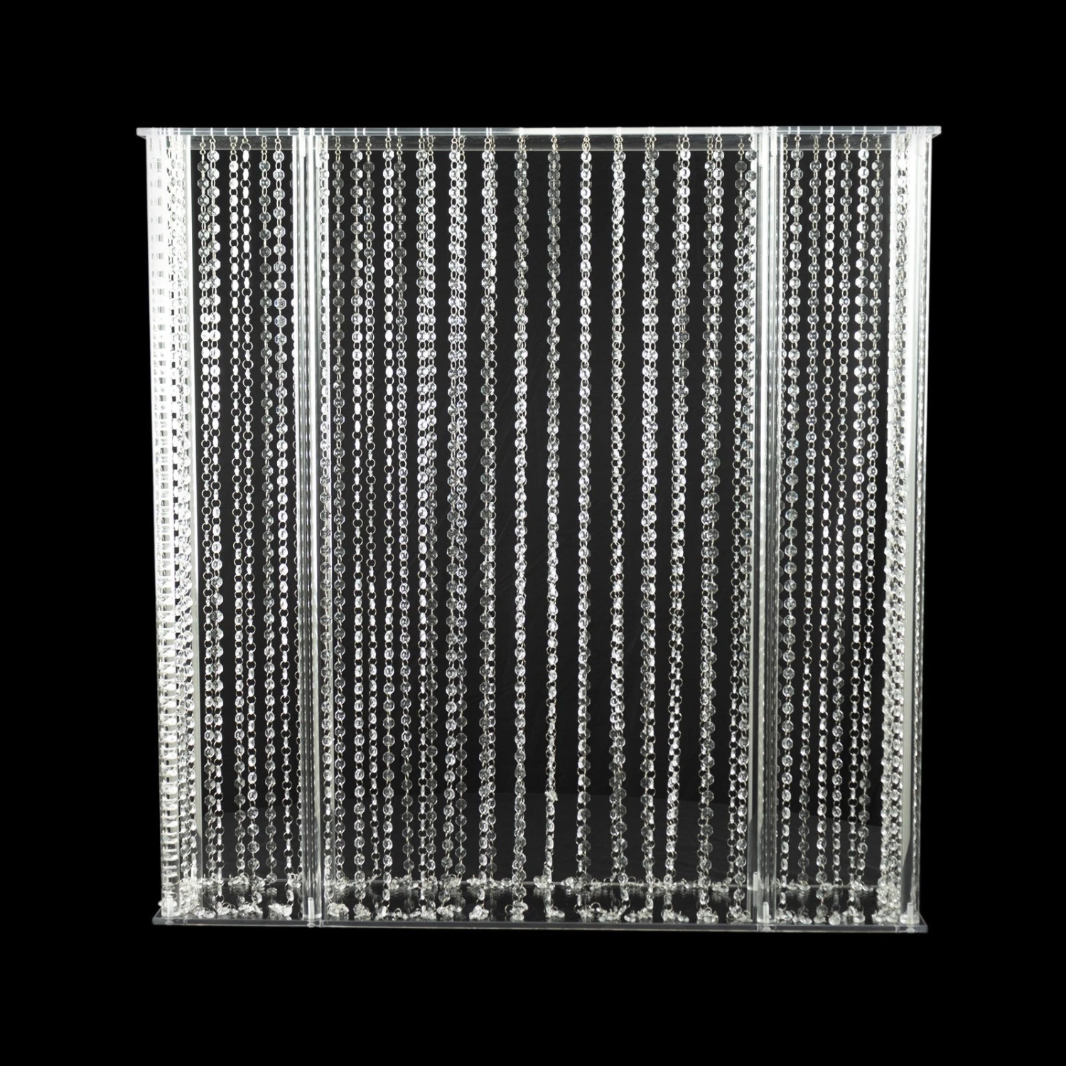 40"x40" Heavy Duty Acrylic Rectangular Centerpiece Stand With Pre-chained Hanging Crystal Beads, Clear Tabletop Or Floor Standing Flower Pedestal Stand With 10mm Thick Plexiglass Plate 11 40"x40" Heavy Duty Acrylic Rectangular Centerpiece Stand With Pre-chained Hanging Crystal Beads, Clear Tabletop Or Floor Standing Flower Pedestal Stand With 10mm Thick Plexiglass Plate - Image 11